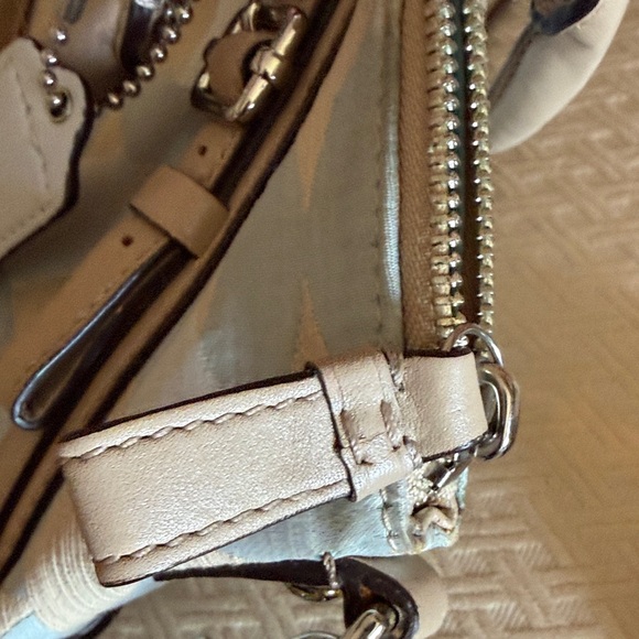 Coach Sky Blue and Cream Satchel - Picture 13 of 16